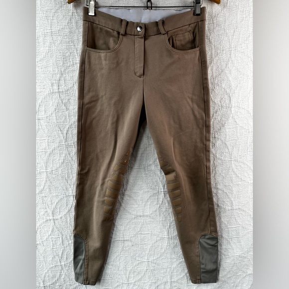 HR Farm Chron Light Equestrian Womens 28 Silicone Knee Patch Breeches Tan Pants - Picture 15 of 15